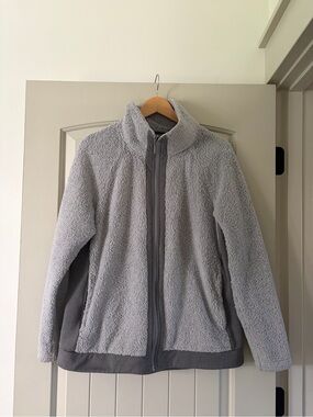 The North Face Osito Fleece Jacket Grey Full Zip Mock Neck Women's Size XL